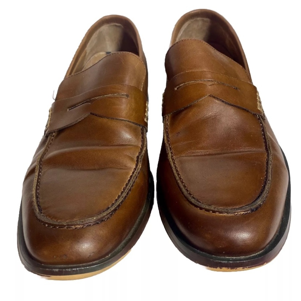 Banana Republic Brown Italian Leather Dress Loafer Lavorazione Artigiana Men 10M